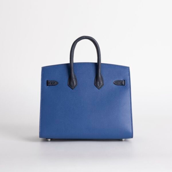 wsxc1732379922934_1 Luxury Women’s Bag Birkin Faubourg 20CM Blue Nuit Matte Crocodile / Epsom Silver Hardware