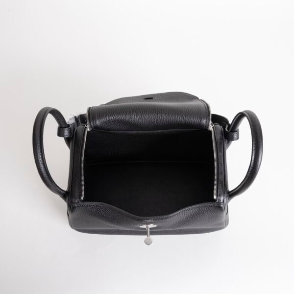 Full Handmade Clemence Leather Lindy Bag 26CM Clemence Leather CK89 Noir Silver Hardware