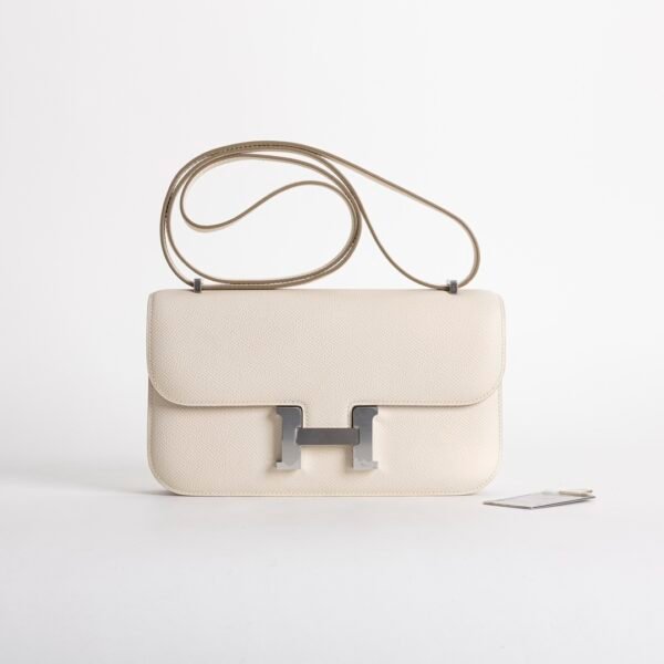 Australia Canberra Constance 24 Elan Epsom Leather CK10 Craie Silver Hardware