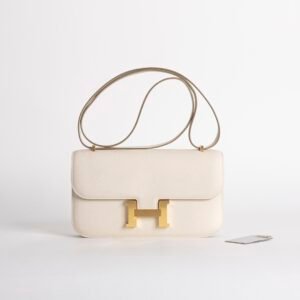 Full Handmade Constance 24 Elan CC10 Craie Epsom Leather Gold Hardware