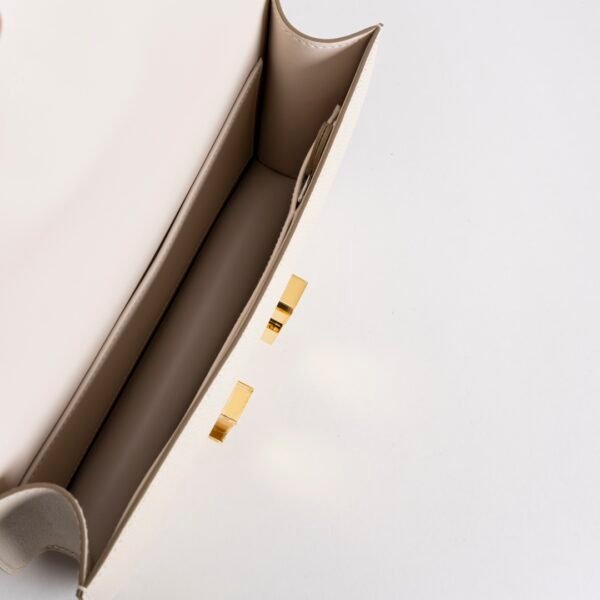 Full Handmade Constance 24 Elan CC10 Craie Epsom Leather Gold Hardware