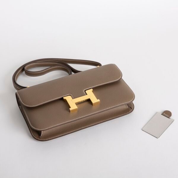 UK London Constance 24 Elan Epsom Leather CC18 Etoupe Gold Hardware