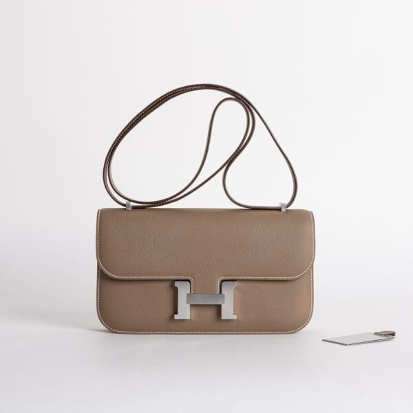 Women’s Bag Constance 24 Elan CK18 Etoupe Epsom Leather Silver Hardware