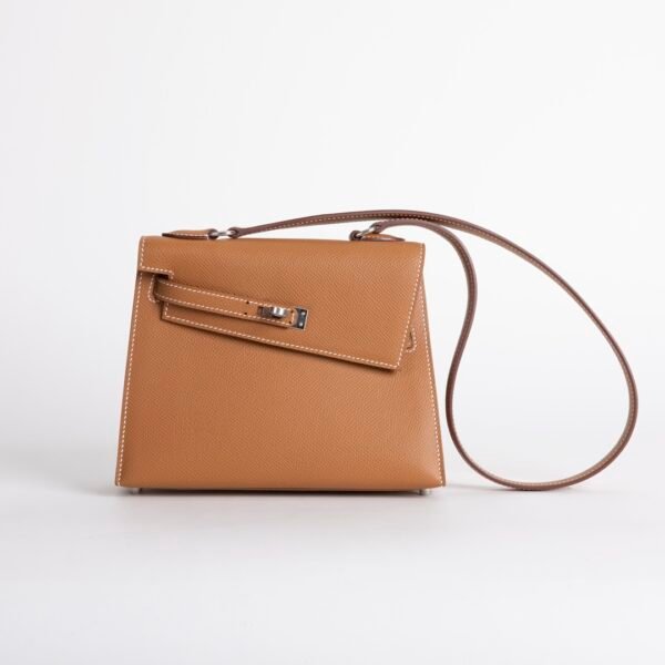 Hong Kong Epsom Leather CC37 Gold Kelly Desordre 20CM Shoulder Bag Silver Hardware