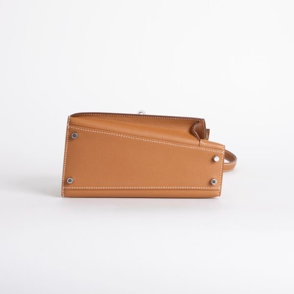 Hong Kong Epsom Leather CC37 Gold Kelly Desordre 20CM Shoulder Bag Silver Hardware