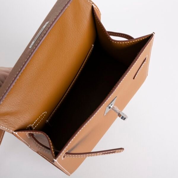 Hong Kong Epsom Leather CC37 Gold Kelly Desordre 20CM Shoulder Bag Silver Hardware