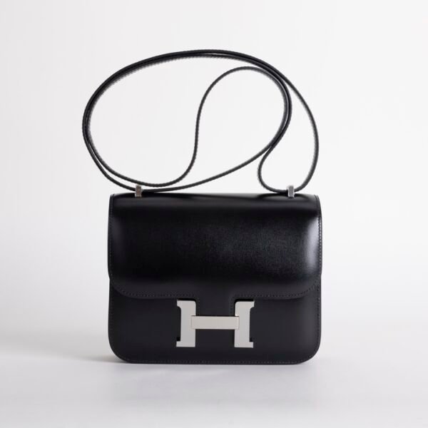 Australia Sydney Box Leather Constance 18CM CK89 Noir Silver Hardware