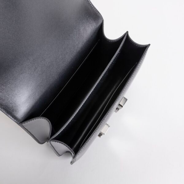 Australia Sydney Box Leather Constance 18CM CK89 Noir Silver Hardware