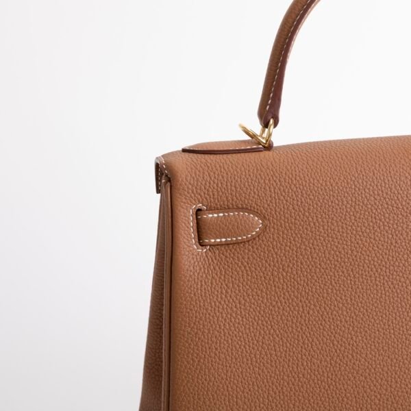 USA New York CC37 Gold Togo Leather Kelly 28CM Gold Hardware