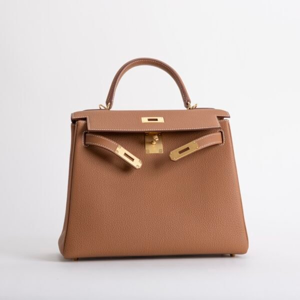 USA New York CC37 Gold Togo Leather Kelly 28CM Gold Hardware