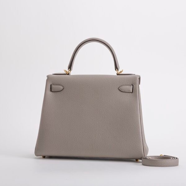 Russia Moscow Kelly 28CM Togo Leather M8 Gris Asphalt Gold Hardware