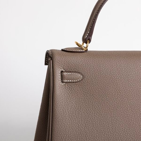 Luxury Women’s Bag Kelly 25CM Togo Leather CC18 Etoupe Gold Hardware