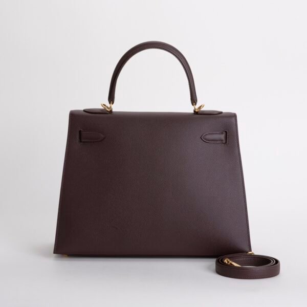 Women’s Bag Kelly Sellier 32CM Epsom Leather 0G Rouge Sellier Gold Hardware