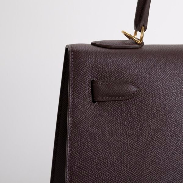 Women’s Bag Kelly Sellier 32CM Epsom Leather 0G Rouge Sellier Gold Hardware