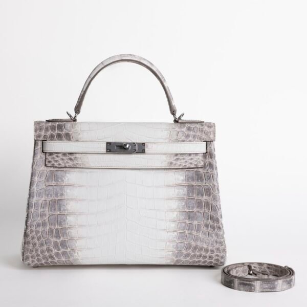 UAE Dubai Himalaya Crocodile Leather Kelly 32CM Silver Hardware