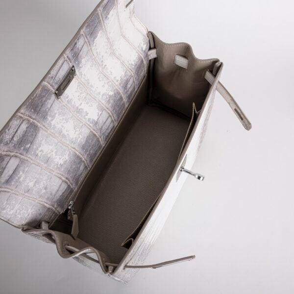 UAE Dubai Himalaya Crocodile Leather Kelly 32CM Silver Hardware