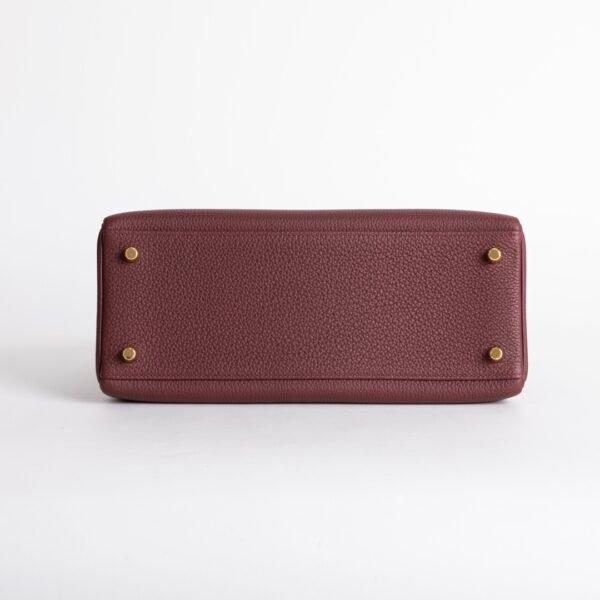 UK London Hermes Kelly 28CM Togo Leather CC55 Rouge H Gold Hardware