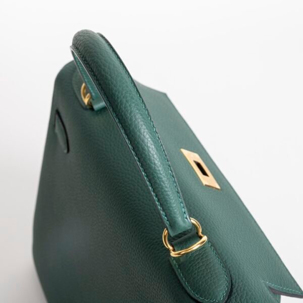 Women’s Tote Bag Togo Leather Kelly 28CM Z6 Malachite Gold Hardware