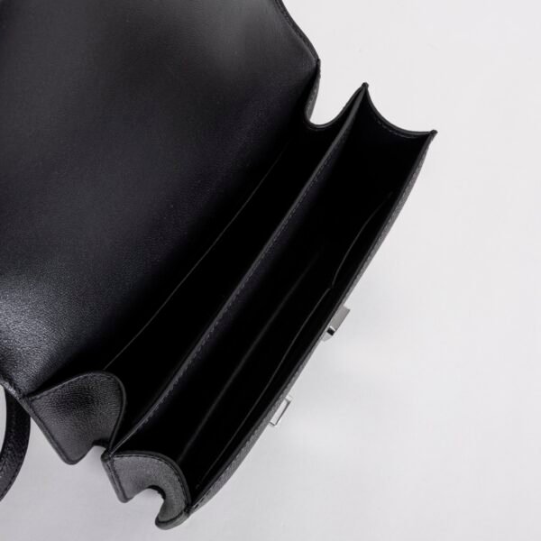 Hermes Bag Price Constance 18CM with Mirror Epsom Leather CK89 Noir Silver Hardware