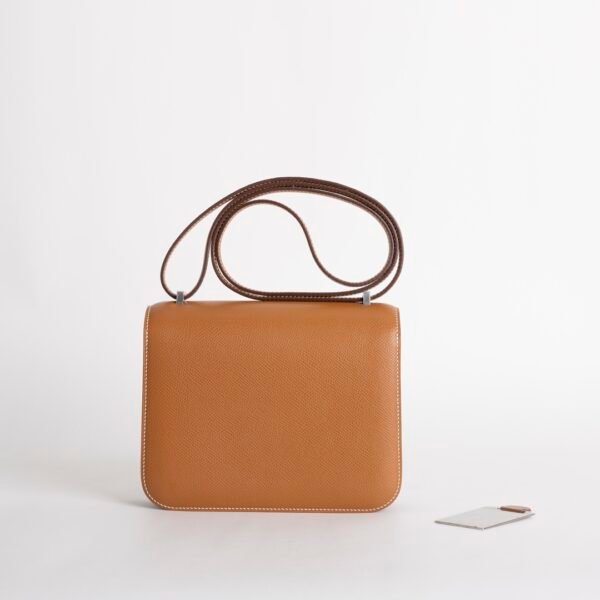 wsxc1734965405659_1 Hermes Bag Images CK37 Gold Constance 18CM with Mirror Epsom Leather Silver Hardware