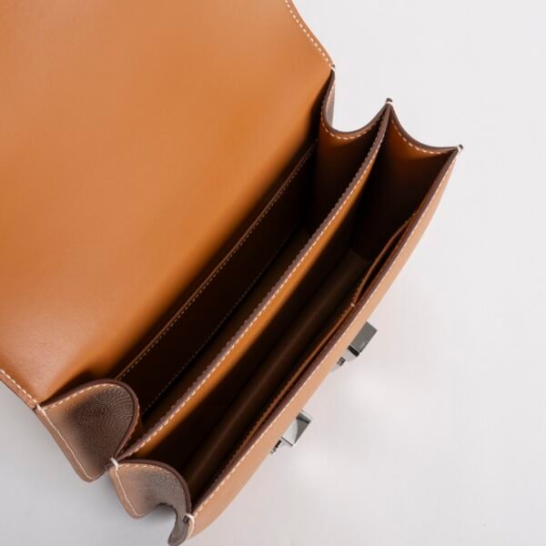 wsxc1734965405659_3 Hermes Bag Images CK37 Gold Constance 18CM with Mirror Epsom Leather Silver Hardware