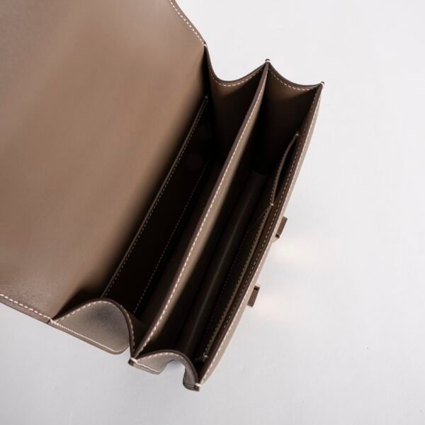 Full Handmade Constance 18CM with Mirror Epsom Leather 18 Etoupe Rose Gold Hardware