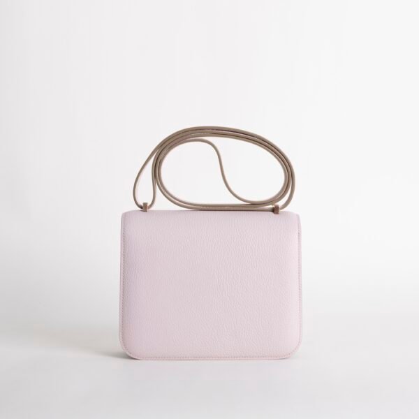 Women’s Shoulder Bag Chevre Leather Constance 18CM 09 Mauve Pale Rose Gold Hardware