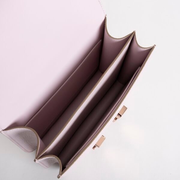 Women’s Shoulder Bag Chevre Leather Constance 18CM 09 Mauve Pale Rose Gold Hardware
