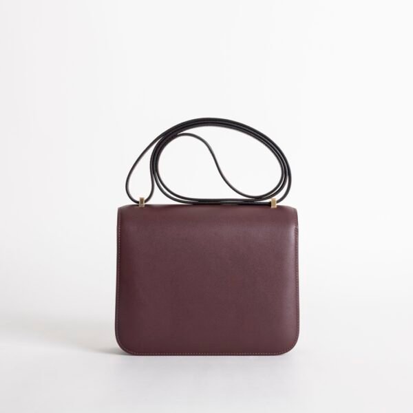 Canada Ottawa Hermes CC57 Bordeaux Swift Leather Constance 18CM Gold Hardware