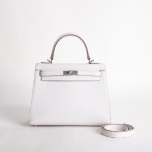 Australia Canberra Kelly Seller 25CM Epsom Leather M4 Gris Pale Silver Hardware