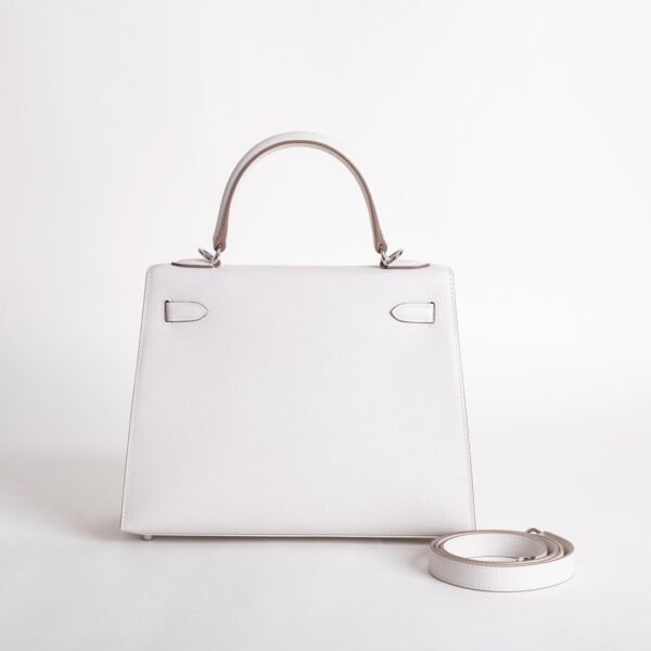 Australia Canberra Kelly Seller 25CM Epsom Leather M4 Gris Pale Silver Hardware