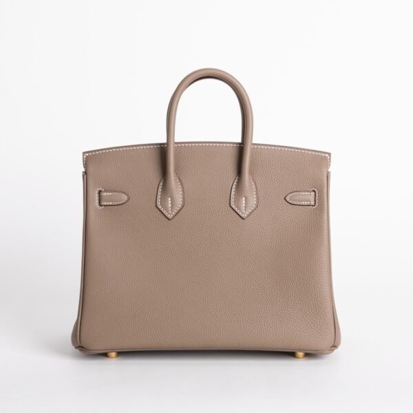 Luxury Handbag Birkin 25CM Togo Leather CC18 Etoupe Gold Hardware