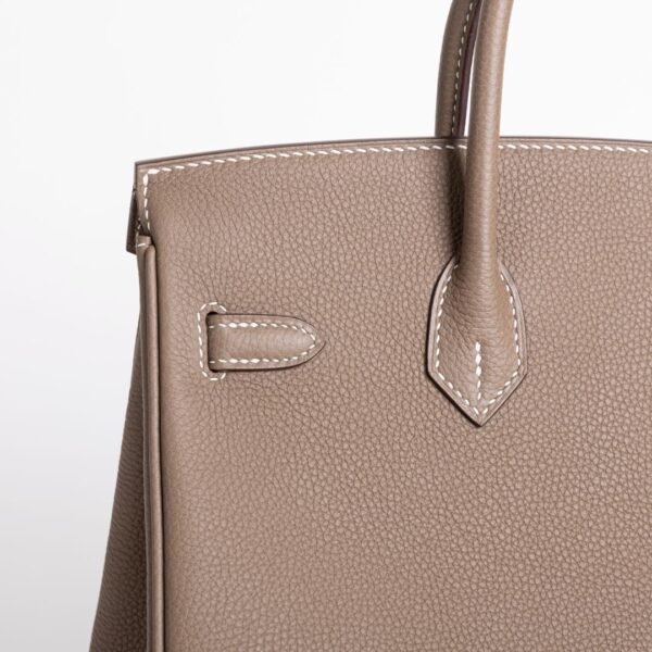 Luxury Handbag Birkin 25CM Togo Leather CC18 Etoupe Gold Hardware