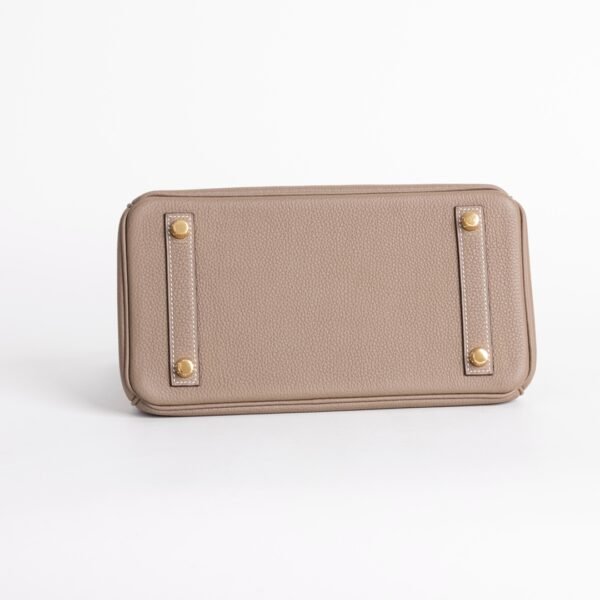 Luxury Handbag Birkin 25CM Togo Leather CC18 Etoupe Gold Hardware