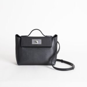 Australia Sydney Kelly 2424 Mini CK89 Noir Evercolor/ Swift Leather Silver Hardware