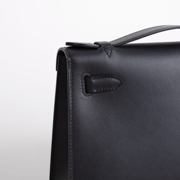 Canada Toronto Kelly Pochette 22cm Swift Leather CC89 Noir Gold Hardware