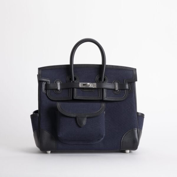 wsxc1739891585053_0-scaled-1 Hermens Birkin Cargo 25CM 89 Noir Calf Leather / Deep Blue Canvas Silver Hardware