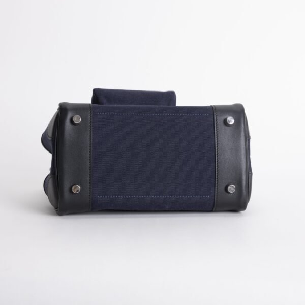 wsxc1739891585053_2-scaled-1 Hermens Birkin Cargo 25CM 89 Noir Calf Leather / Deep Blue Canvas Silver Hardware