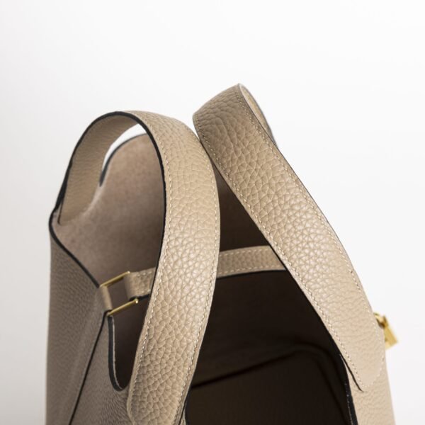 Full Handmade Hermes Picotin Lock 18CM S2 Gris Trench Clemence Leather Gold Hardware