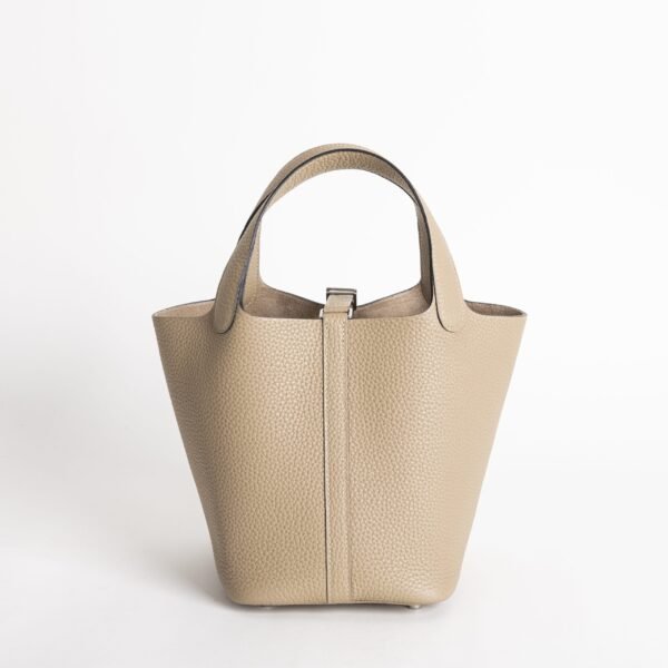 wsxc1740065136212_1-scaled-1 Australia Sydney Picotin Lock 18CM Clemence Leather S2 Gris Trench Silver Hardware