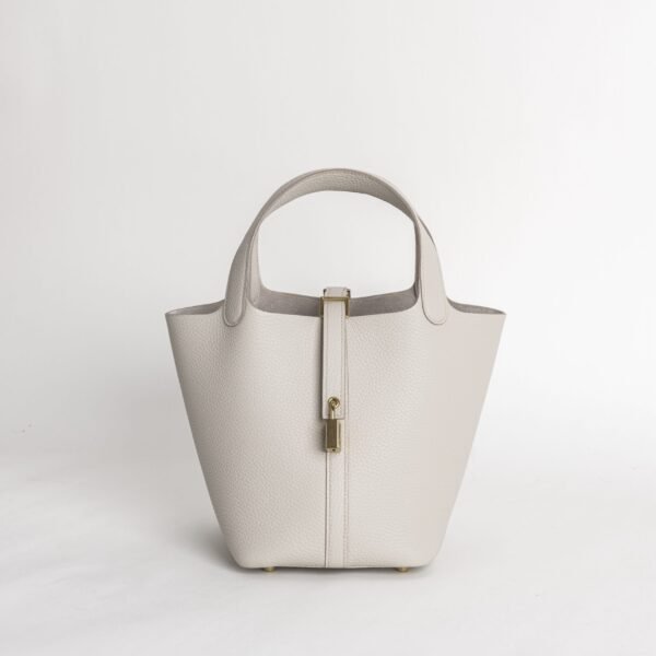 Canada Toroto Picotin Lock 18CM Clemence Leather 8L Beton Gold Hardware