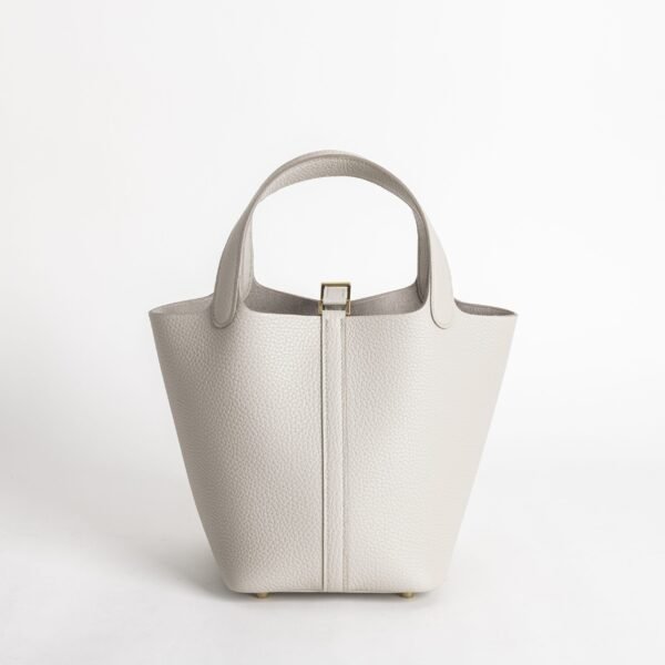 Canada Toroto Picotin Lock 18CM Clemence Leather 8L Beton Gold Hardware