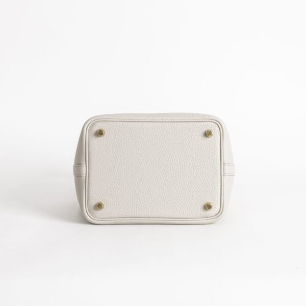 Canada Toroto Picotin Lock 18CM Clemence Leather 8L Beton Gold Hardware