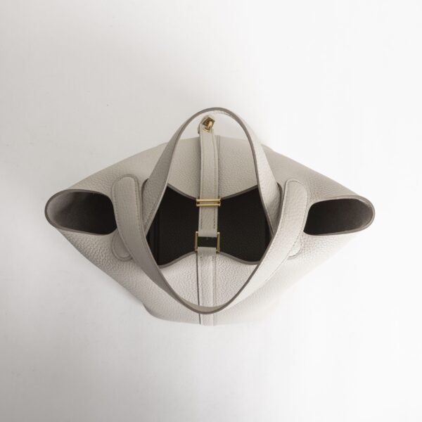 Canada Toroto Picotin Lock 18CM Clemence Leather 8L Beton Gold Hardware