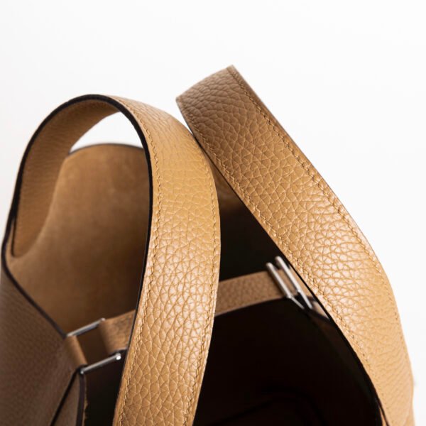 wsxc1740065337572_2 UAE Dubai Hermes 4B Biscuit Clemence Leather Picotin Lock 18CM Silver Hardware
