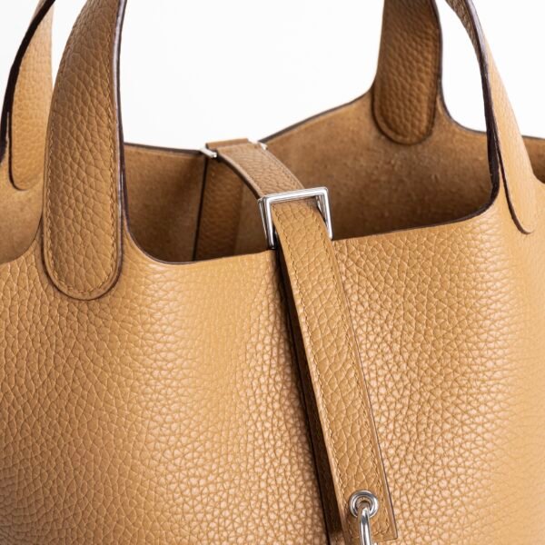 wsxc1740065337572_4-1 UAE Dubai Hermes 4B Biscuit Clemence Leather Picotin Lock 18CM Silver Hardware