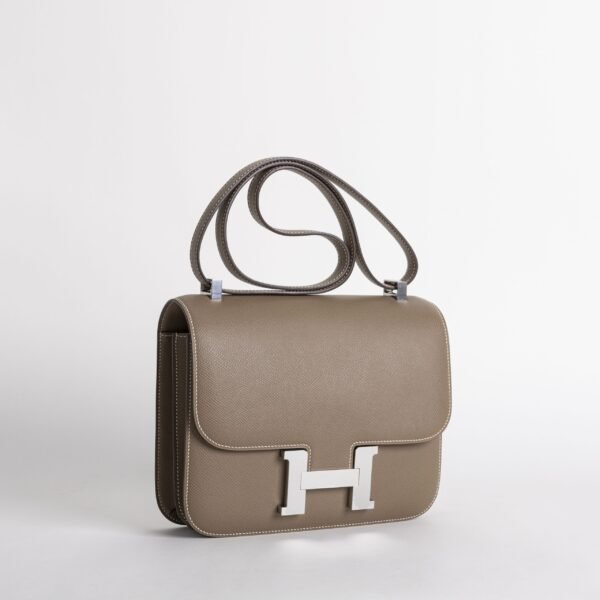 Hermes Bag Price Constance 24CM Epsom Leather CK18 Etoupe Silver Hardware