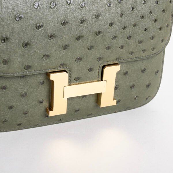 wsxc1740501108250_2 Hermes Women’s Bag Ostrich Leather Constance 18CM 6O Vert Cypres Gold Hardware