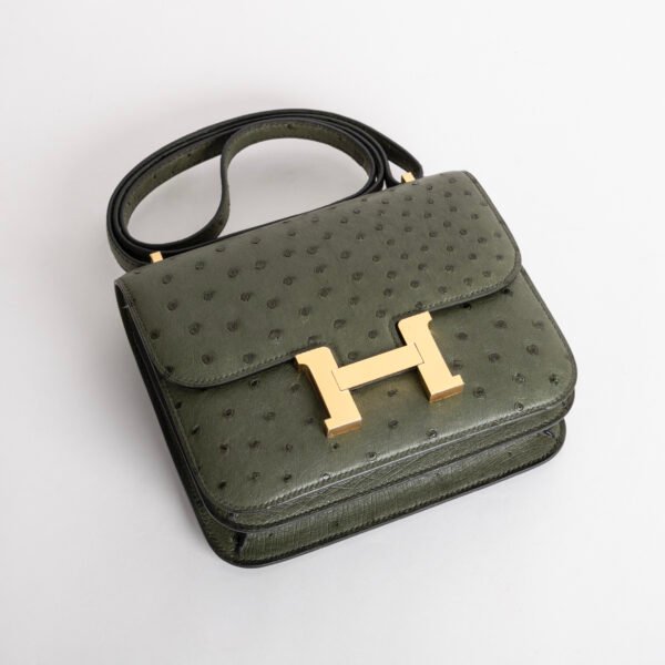 wsxc1740501108250_3 Hermes Women’s Bag Ostrich Leather Constance 18CM 6O Vert Cypres Gold Hardware