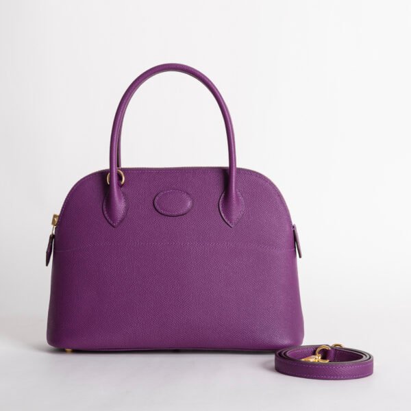 Full Handmade Hermes P9 Anemone Epsom Leather Bolide 27CM Gold Hardware